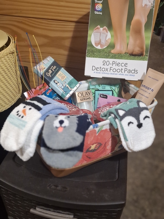 Other - Assorted Cozy Animal Slipper Socks - White, Gray, Blue - Brand: (unspecified)